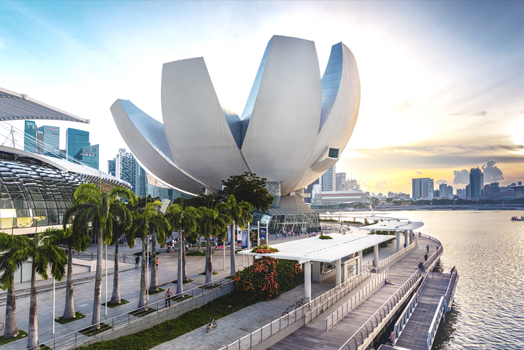 Singapore ArtScience Musuem at Sunset