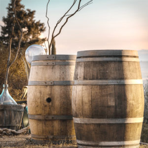 Barrels at sunset