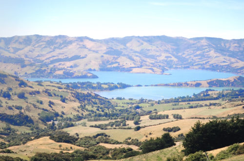 Hilltop scenic view Christchurch Akaroa