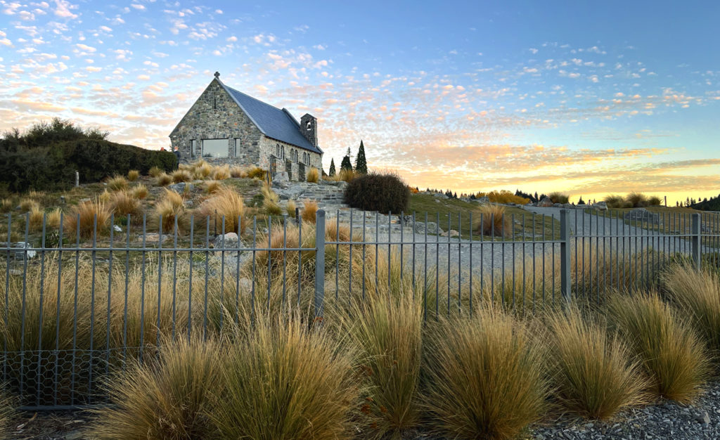 Tekapo The Church of the Good Shepherd Sunset 蒂卡波好牧羊人教堂日落